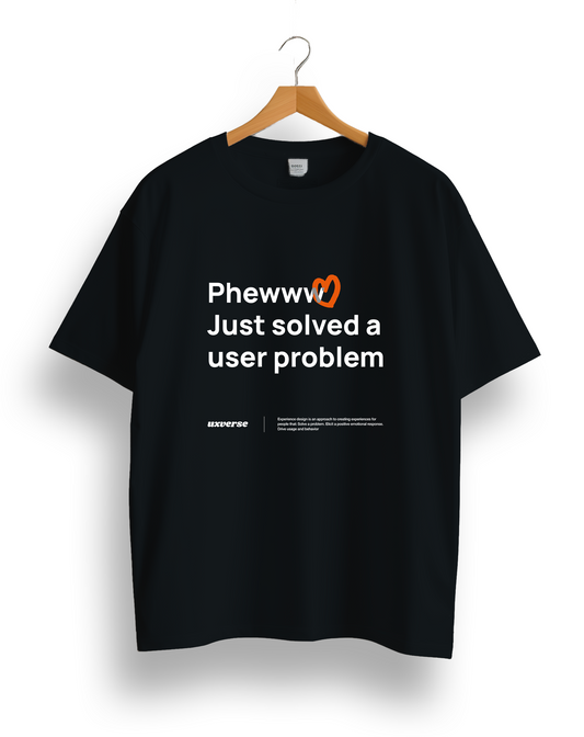 Solved a user problem | Unisex UX Design Tshirt